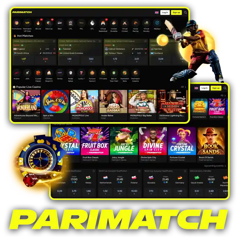 Start playing with Parimatch and win big.
